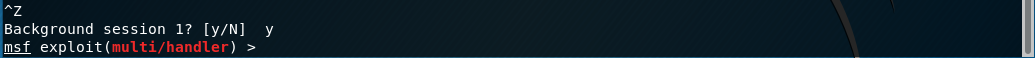 Backgrounding session 1 with Ctrl+Z